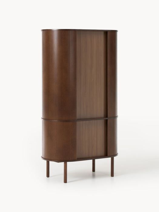Compact Wardrobe Calary with Fluted Front