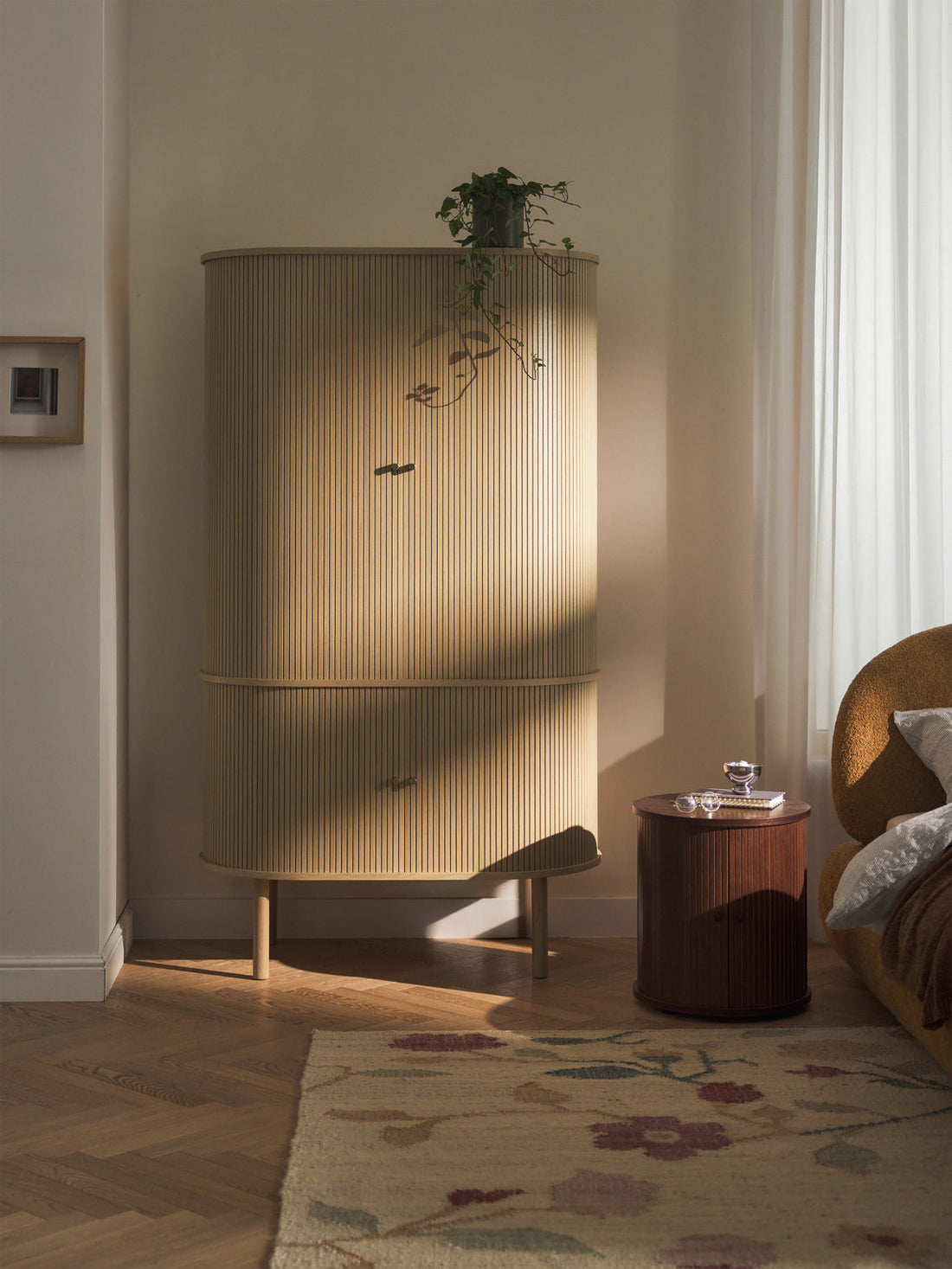 Calary Compact Wardrobe with Fluted Front