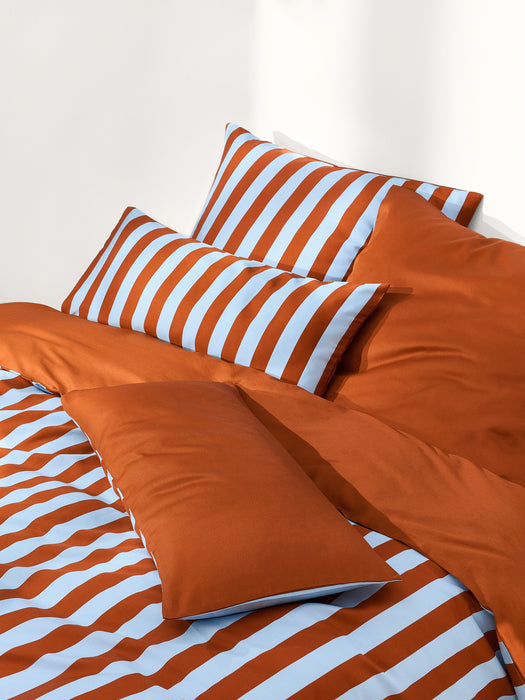 Striped Cotton Sateen Duvet Cover Zani