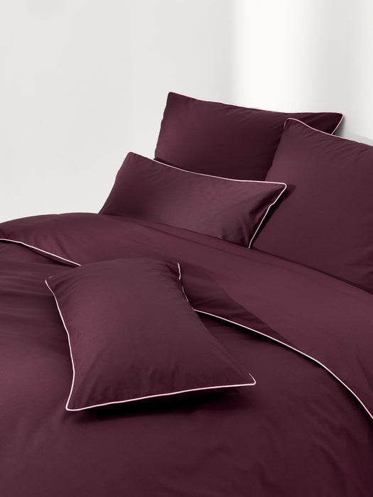 Cotton Percale Duvet Cover Daria with Piping