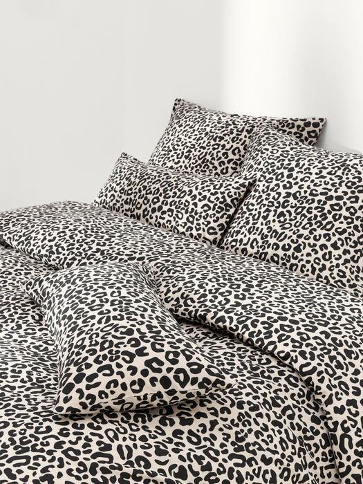 Cotton Percale Duvet Cover Leo