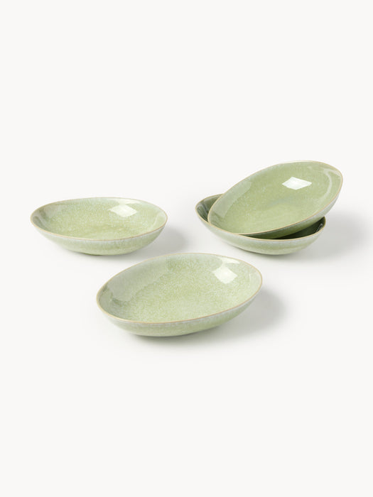 Handmade Organic Shaped Tableware Set Macey 4 people Set of 12