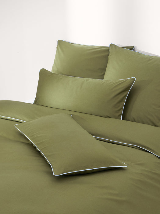 Cotton Percale Duvet Cover Daria with Piping