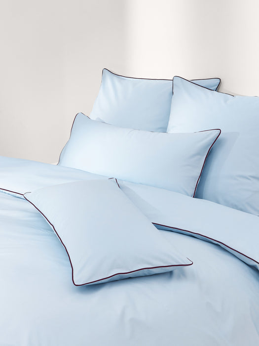 Cotton Percale Duvet Cover Daria with Piping