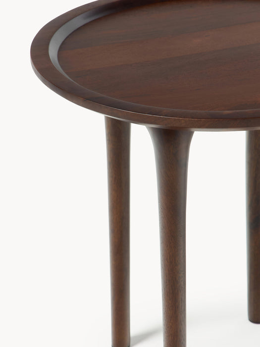 Jeani Round Mango Wood Side Table
