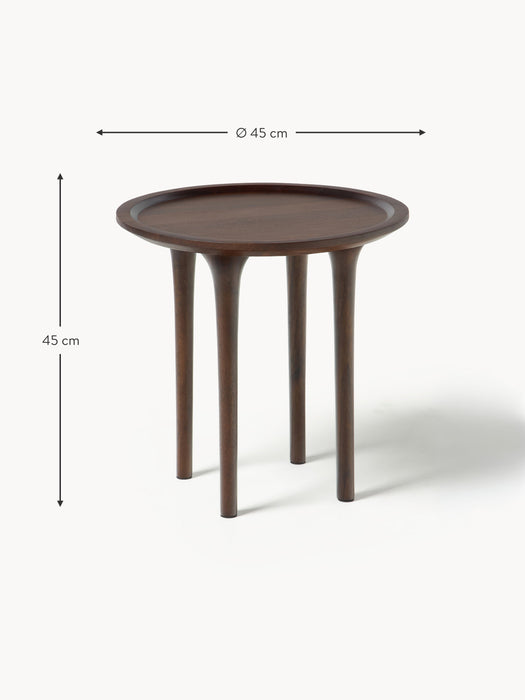 Round Mango Wood Side Table Jeani