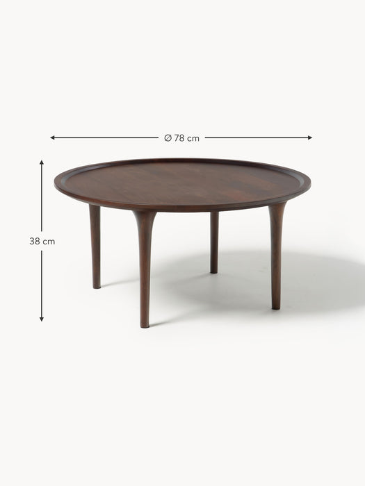 Round Mango Wood Coffee Table Jeani