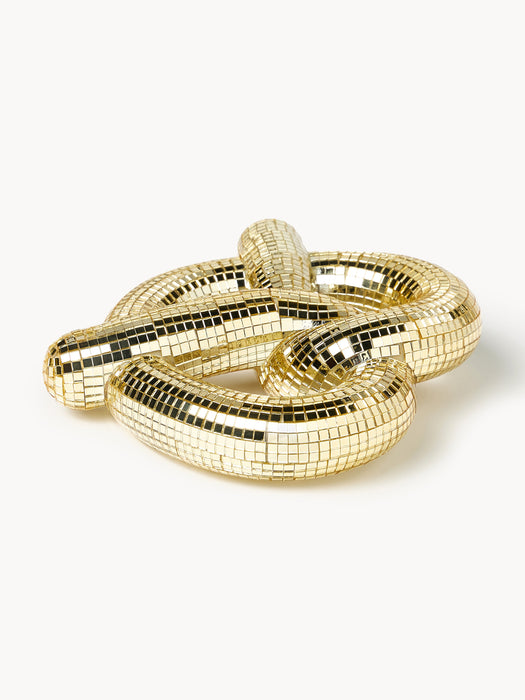 Glittering Decorative Object Disco Pretzel