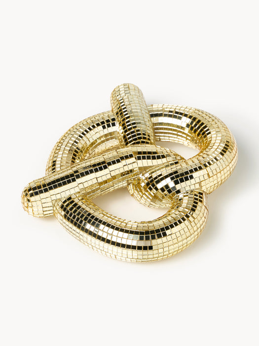 Glittering Decorative Object Disco Pretzel