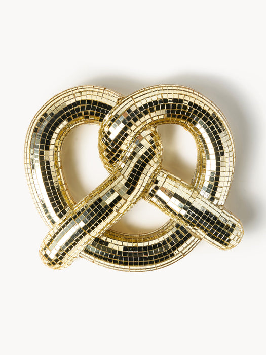 Glittering Decorative Object Disco Pretzel