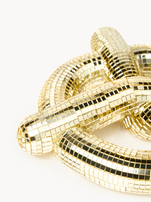 Glittering Decorative Object Disco Pretzel