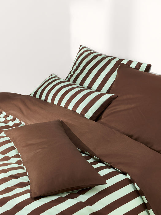 Striped Cotton Sateen Duvet Cover Zani