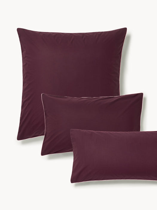 Cotton Percale Pillowcase Daria with Piping