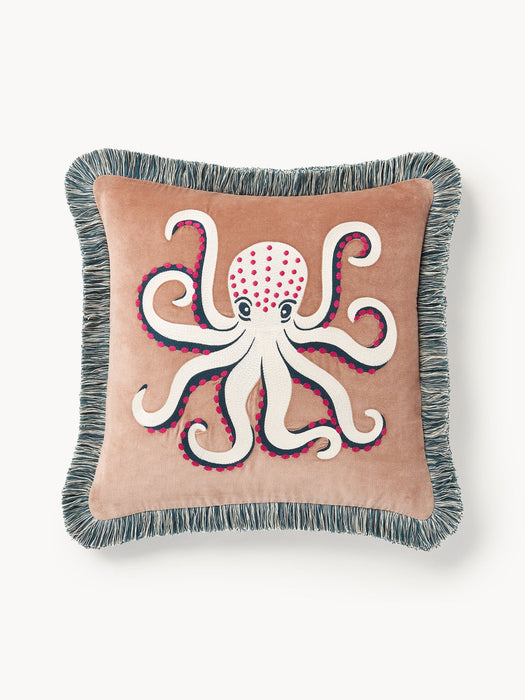Triton Cushion Cover with Fringes