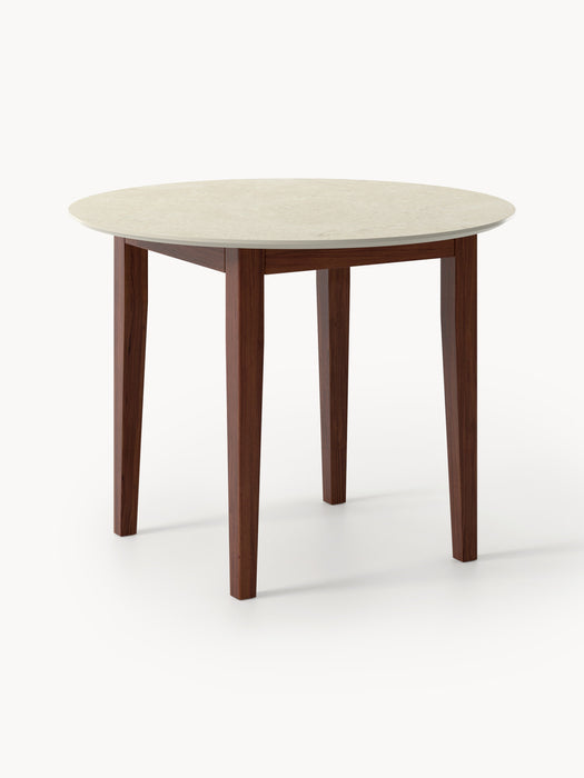 Round Travertine Effect Dining Table Jackson in various sizes