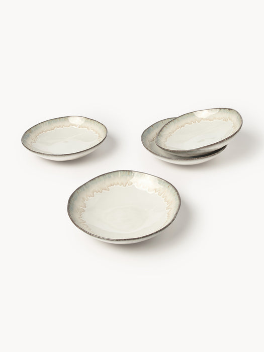 Handmade Soup Plates Myrtille Set of 4