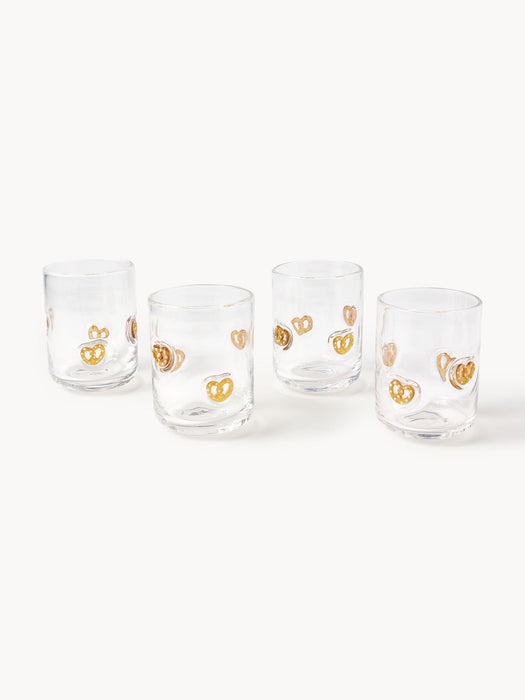 Mira Tumblers with Pretzel Motif, Set of 4