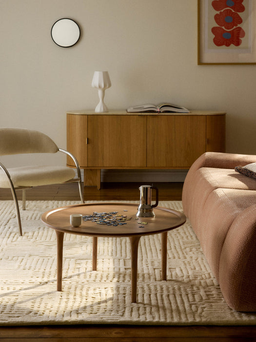 Jeani Round Mango Wood Coffee Table