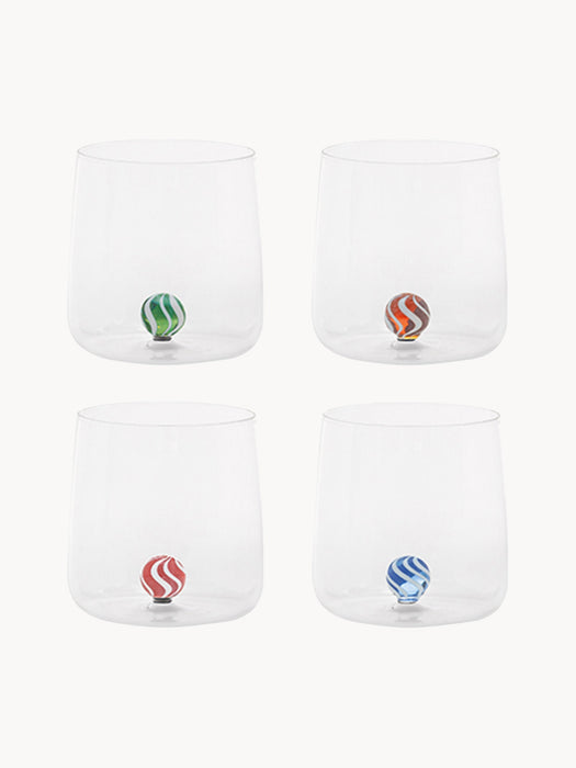 Handmade Borosilicate Tumblers Bilia Candy Set of 4