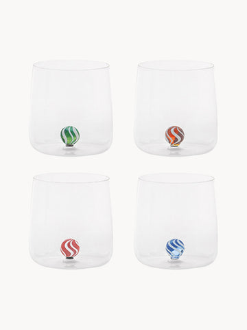 Bilia Candy Handmade Borosilicate Tumblers, Set of 4