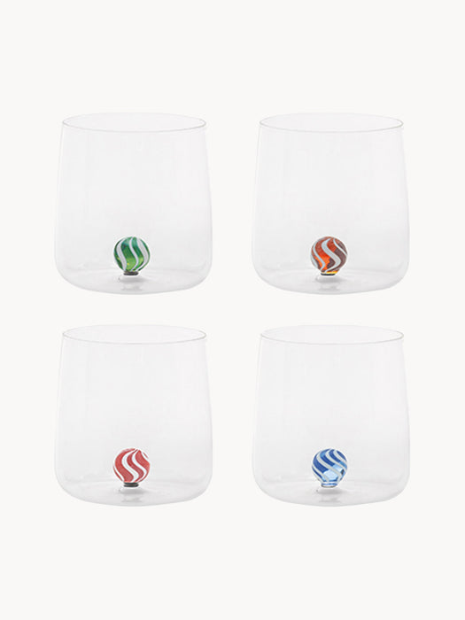 Bilia Candy Handmade Borosilicate Tumblers, Set of 4
