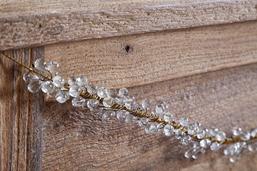 Danvi Glass Drop Garland Brass Clear