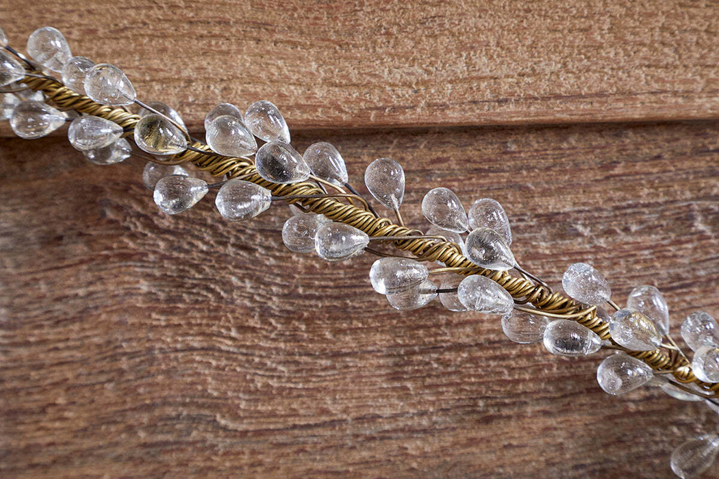 Danvi Glass Drop Garland Brass Clear