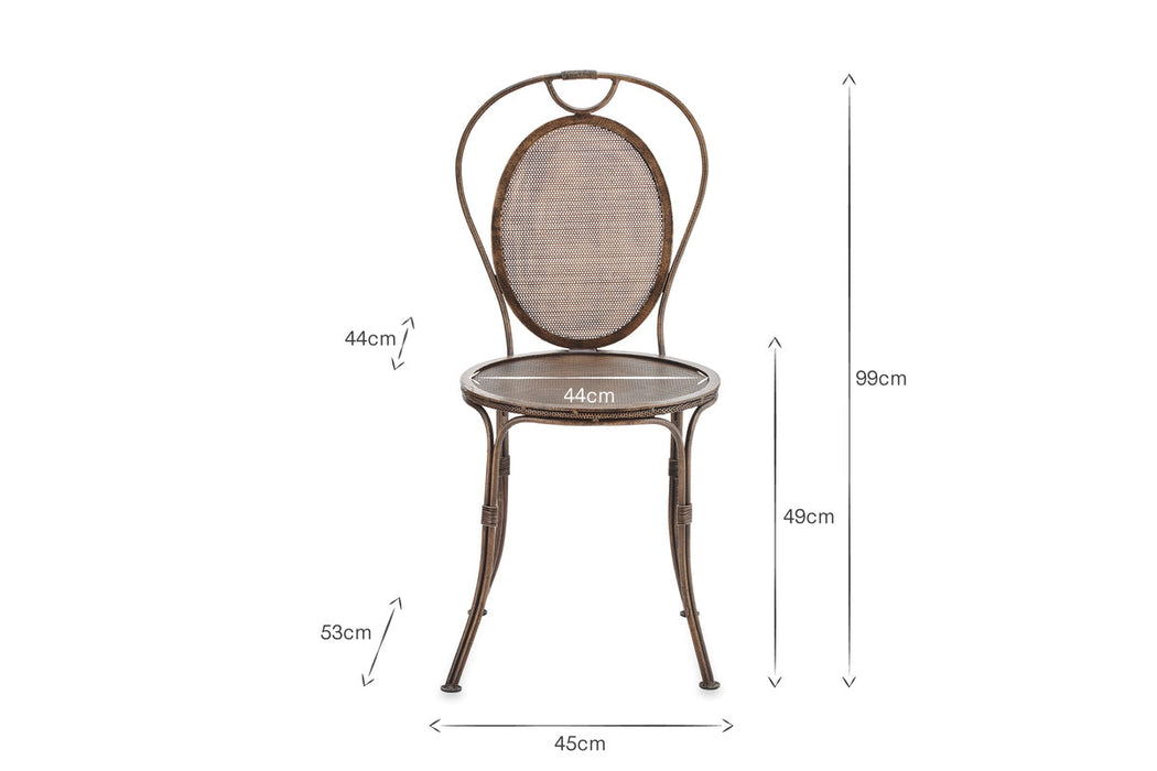 Parwaha Iron Bistro Chair