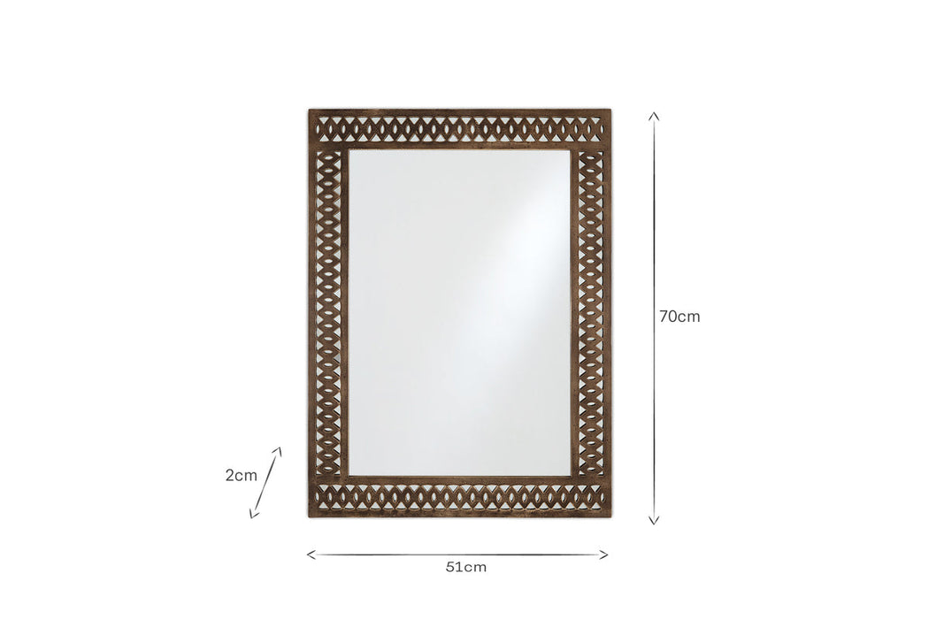Bahula Decorative Outdoor Mirror Rust