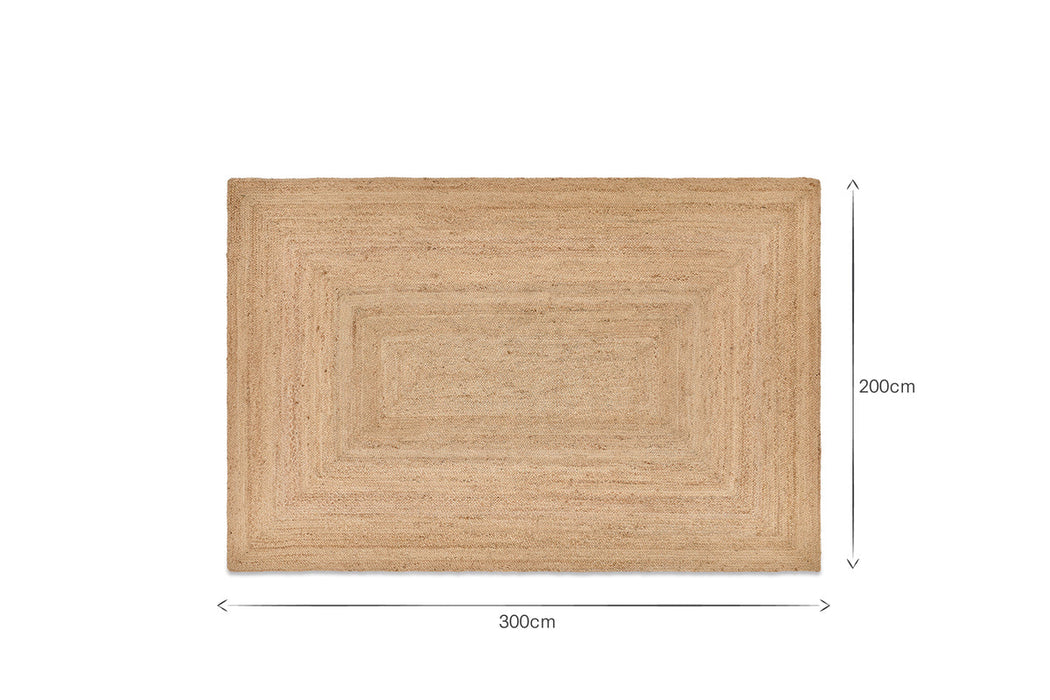 Braided Hemp Rug Natural