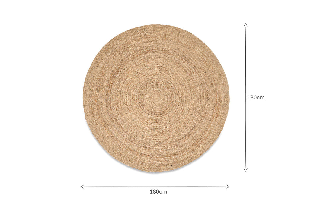 Braided Hemp Rug Round