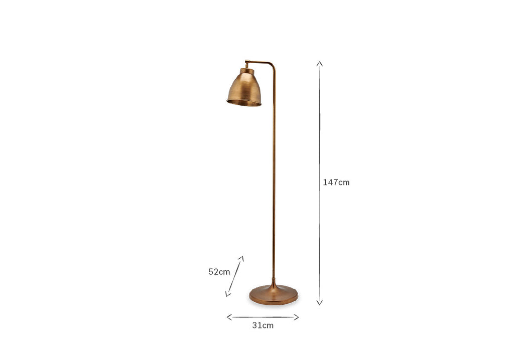 Muturi Floor Lamp Antique Brass