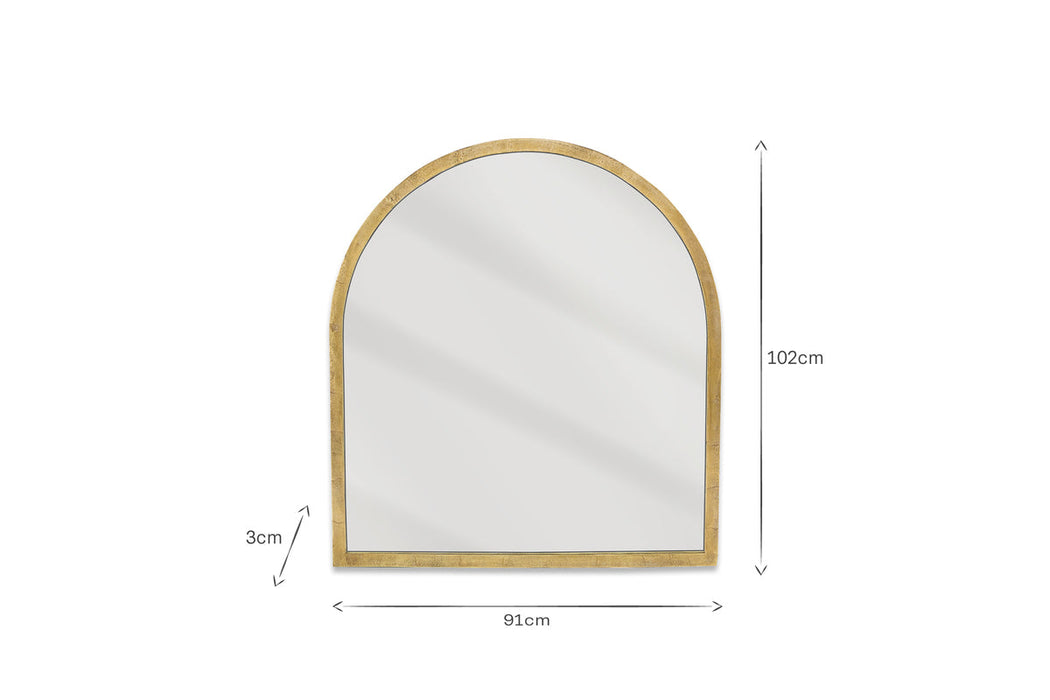 Murwara Arch Mirror - Antique Brass