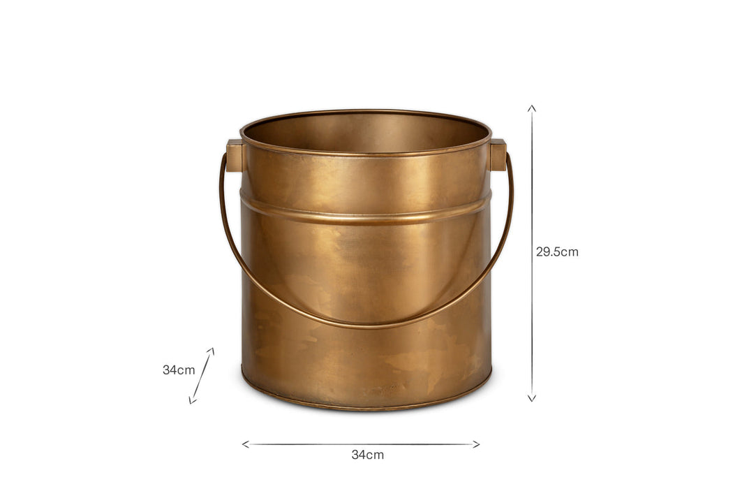 Mosat Iron Fireside Bucket Antique Brass