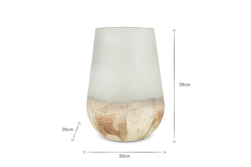 Ngolo Recycled Glass Vase Aged Smoke