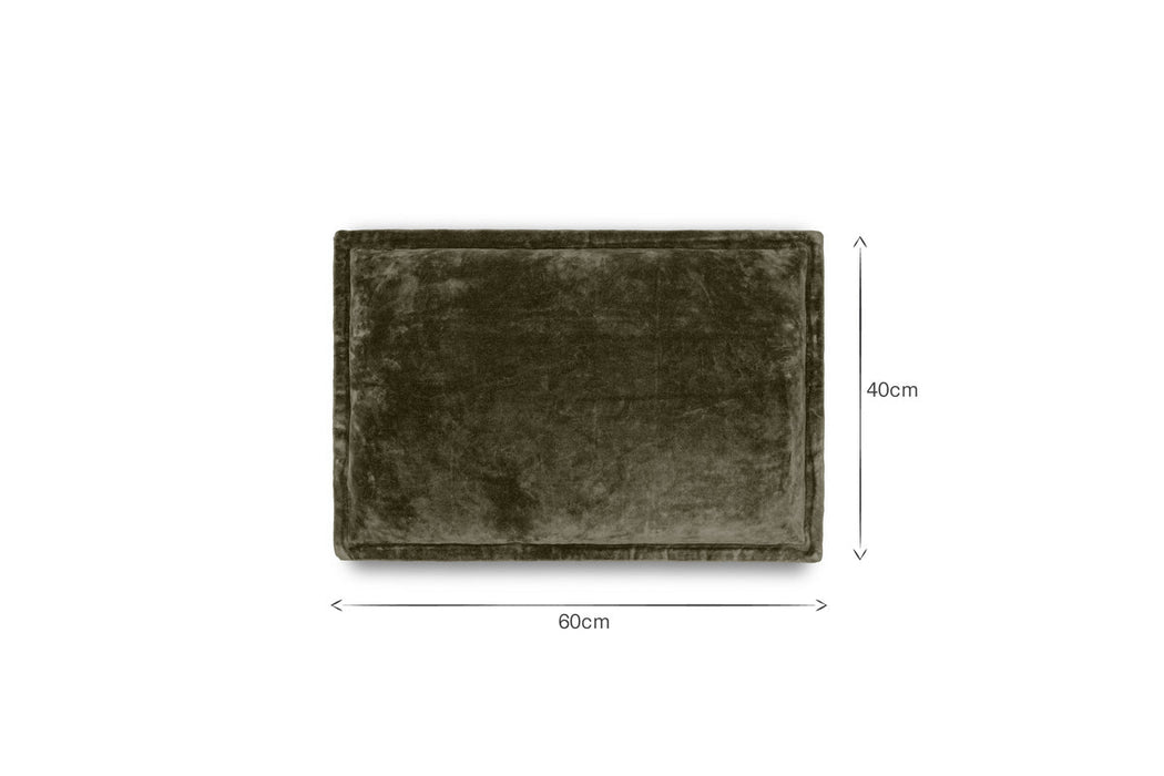 Pilani Velvet & Linen Cushion Cover - Moss