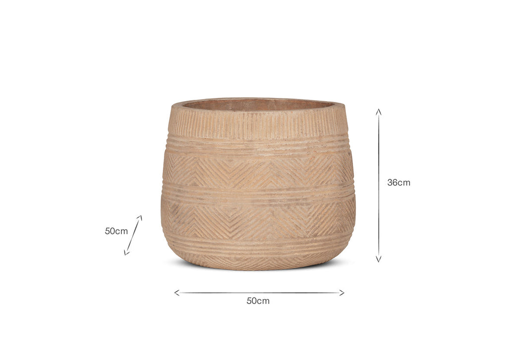 Zadie Terracotta Planter Natural Large