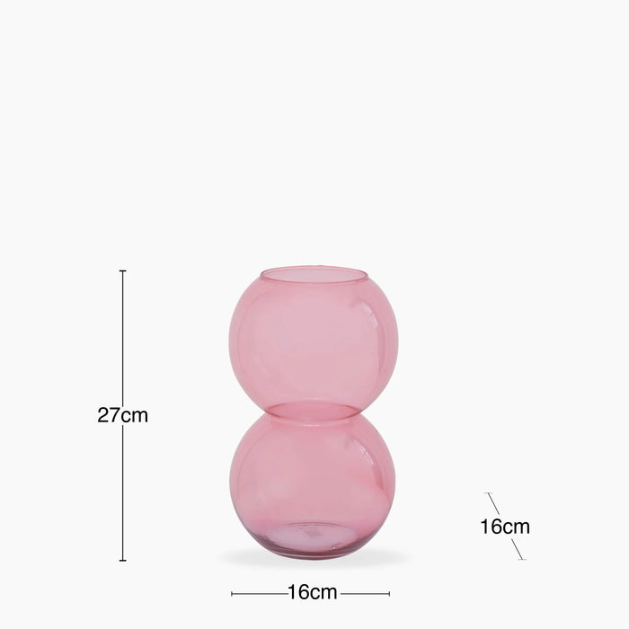 Mirren Recycled Glass Vase | Pink Lemonade