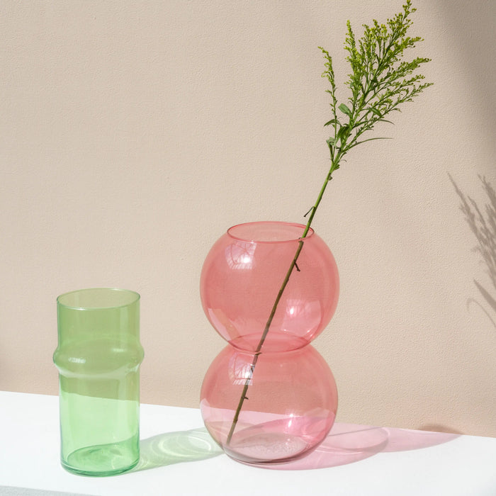 Mirren Recycled Glass Vase | Pink Lemonade