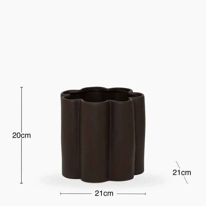 Mattie Plant Pot | Dark Cocoa