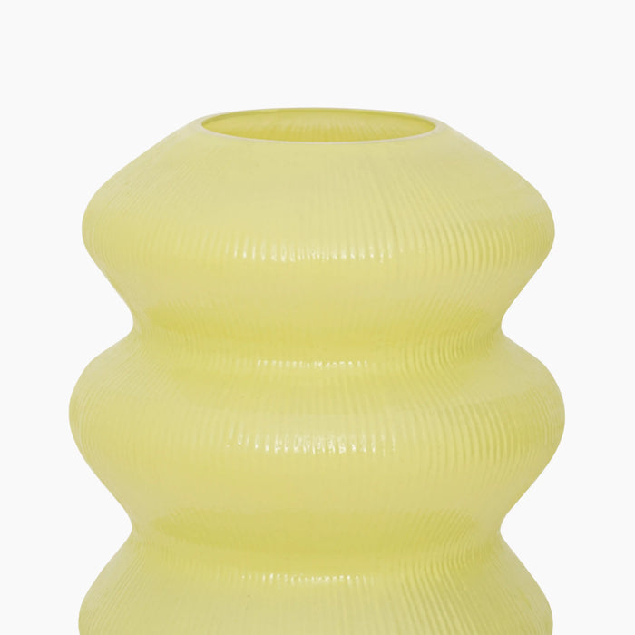 Indra Recycled Glass Vase | Lemon Zest