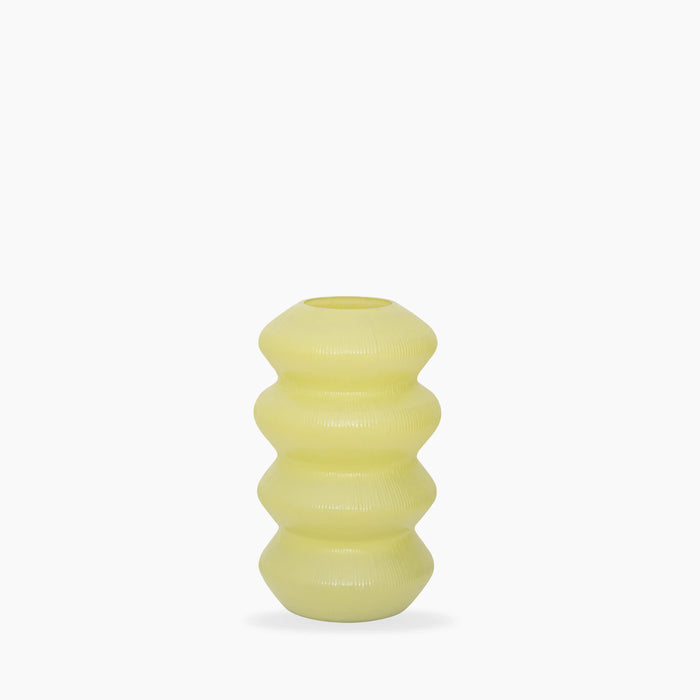 Indra Recycled Glass Vase | Lemon Zest