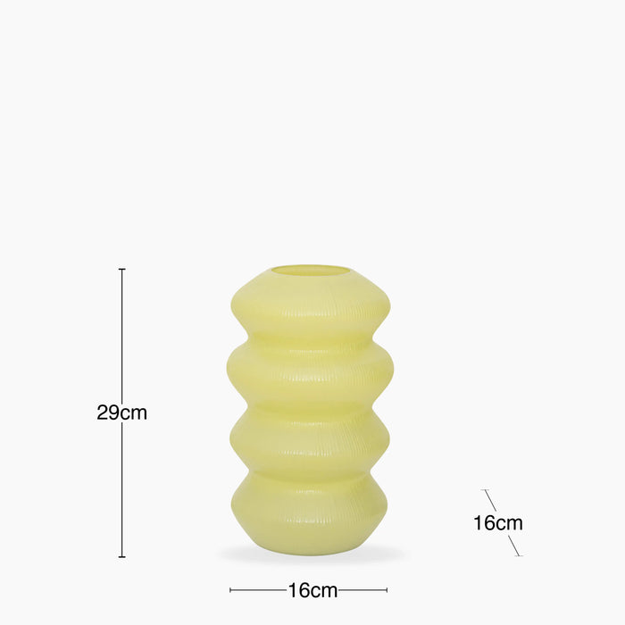 Indra Recycled Glass Vase | Lemon Zest