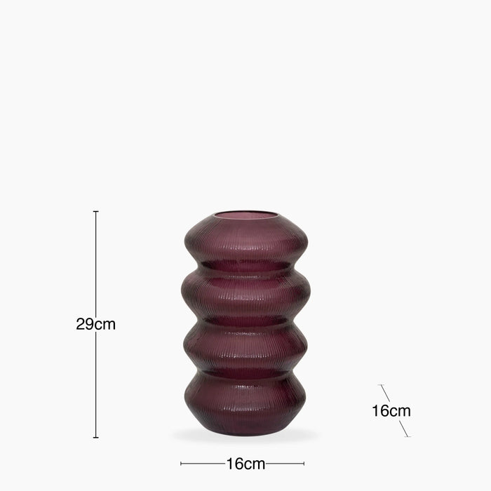 Indra Recycled Glass Vase | Grape
