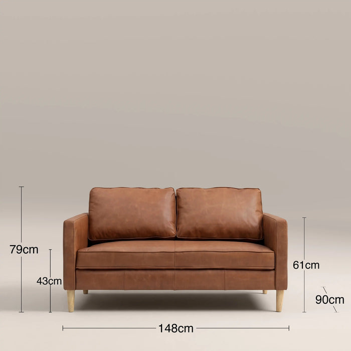 Sloane 2 Seater Sofa Vintage Tan Leather