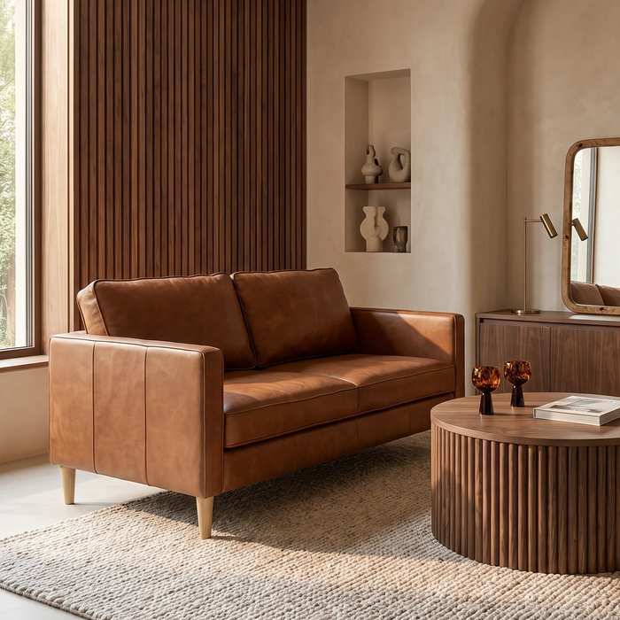 Sloane 2 Seater Sofa Vintage Tan Leather