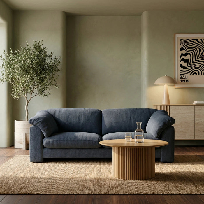 Renata 3 Seater Sofa Midnight Blue Fabric