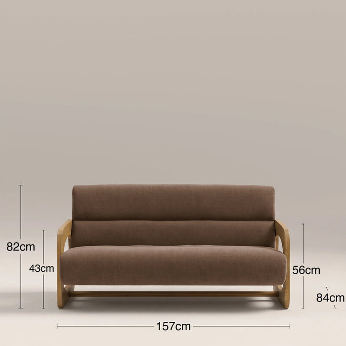 Tosca 3 Seater Sofa Sepia Brown Fabric