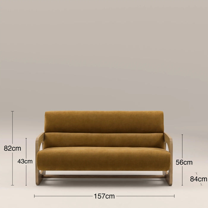 Tosca 3 Seater Sofa Golden Brown Fabric