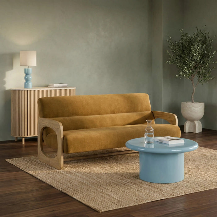 Tosca 3 Seater Sofa Golden Brown Fabric